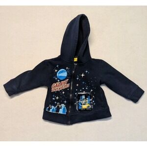 Disney Pixar Wall-E Toddler 3T Blue Zip Up Hoodie